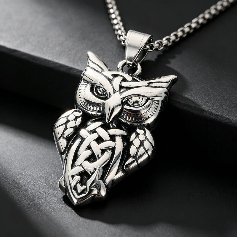 Kemstone Sculpted Animal & Mask Pendant Necklace for Men Stainless Steel KP118547-LU