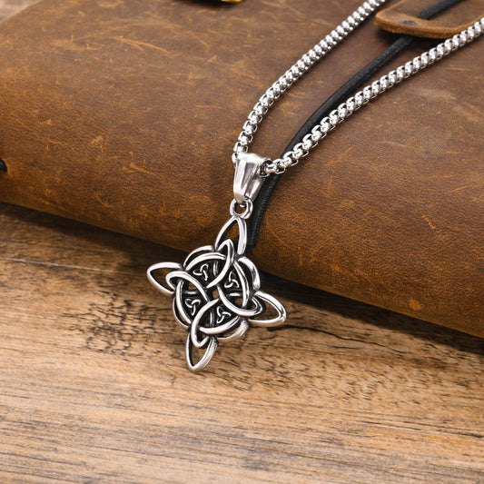 Men’s Celtic Knot Pendant Necklace – Stainless Steel Symbol of Power PN-1945