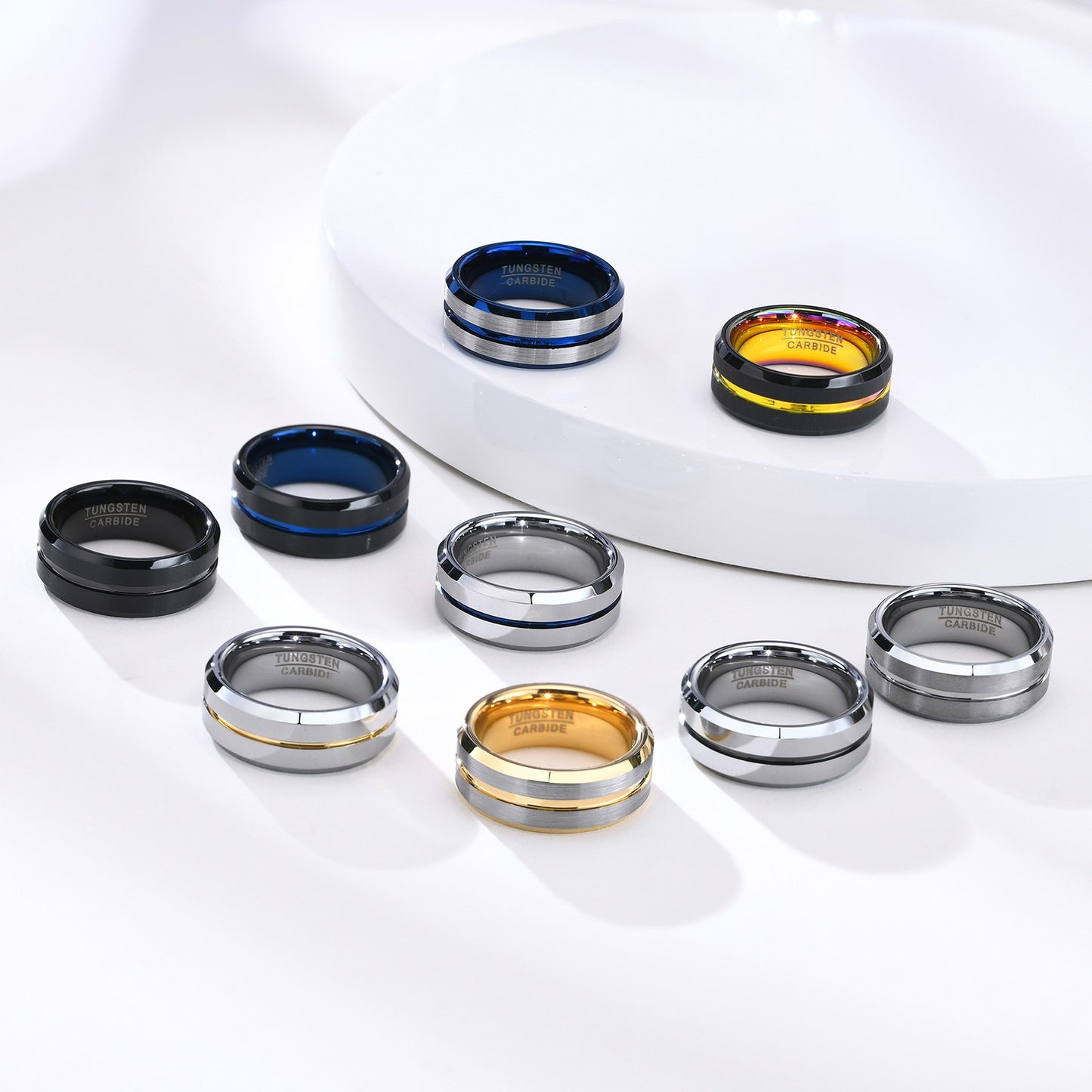 Kemstone 8mm Rugged Tungsten Steel Bottle Opener Ring - Durable Men's Fashion Accessory for Casual & Gifting TCR-039