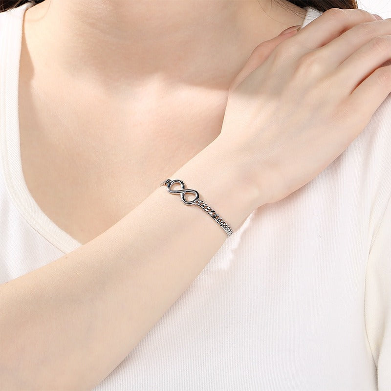 Kemstone Stainless Steel Infinity Symbol Bracelet for Men & Women Minimalist Chain KB211227-KFC