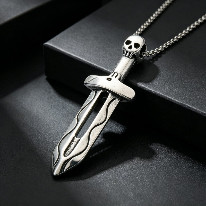 Kemston Stainless Steel Viking Axe Pendant Necklace for Men Gothic KP118608-LU