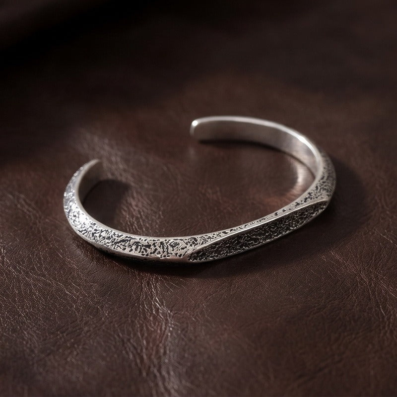 Kemstone Titanium Steel Snake Cuff Bracelet for Men Vintage Scale Design KB214265-LU