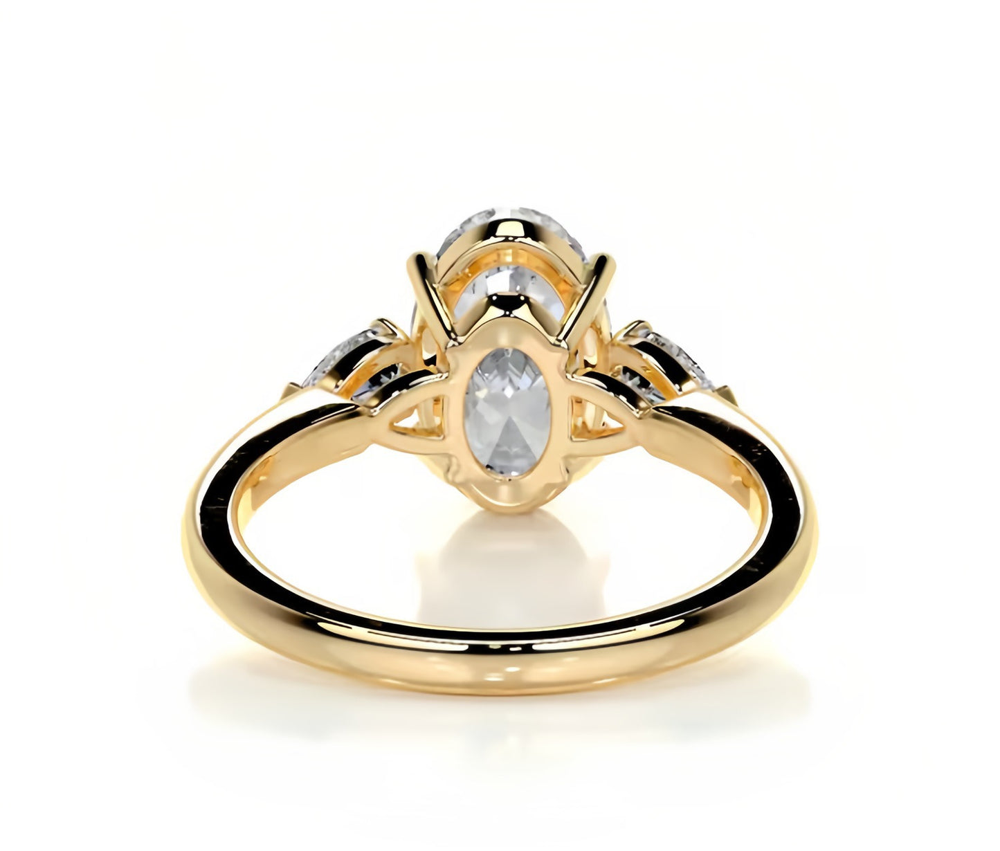 Three-Stone Moissanite Engagement Ring for Women | 2–5CT Heart, Oval, Princess, Emerald Cuts