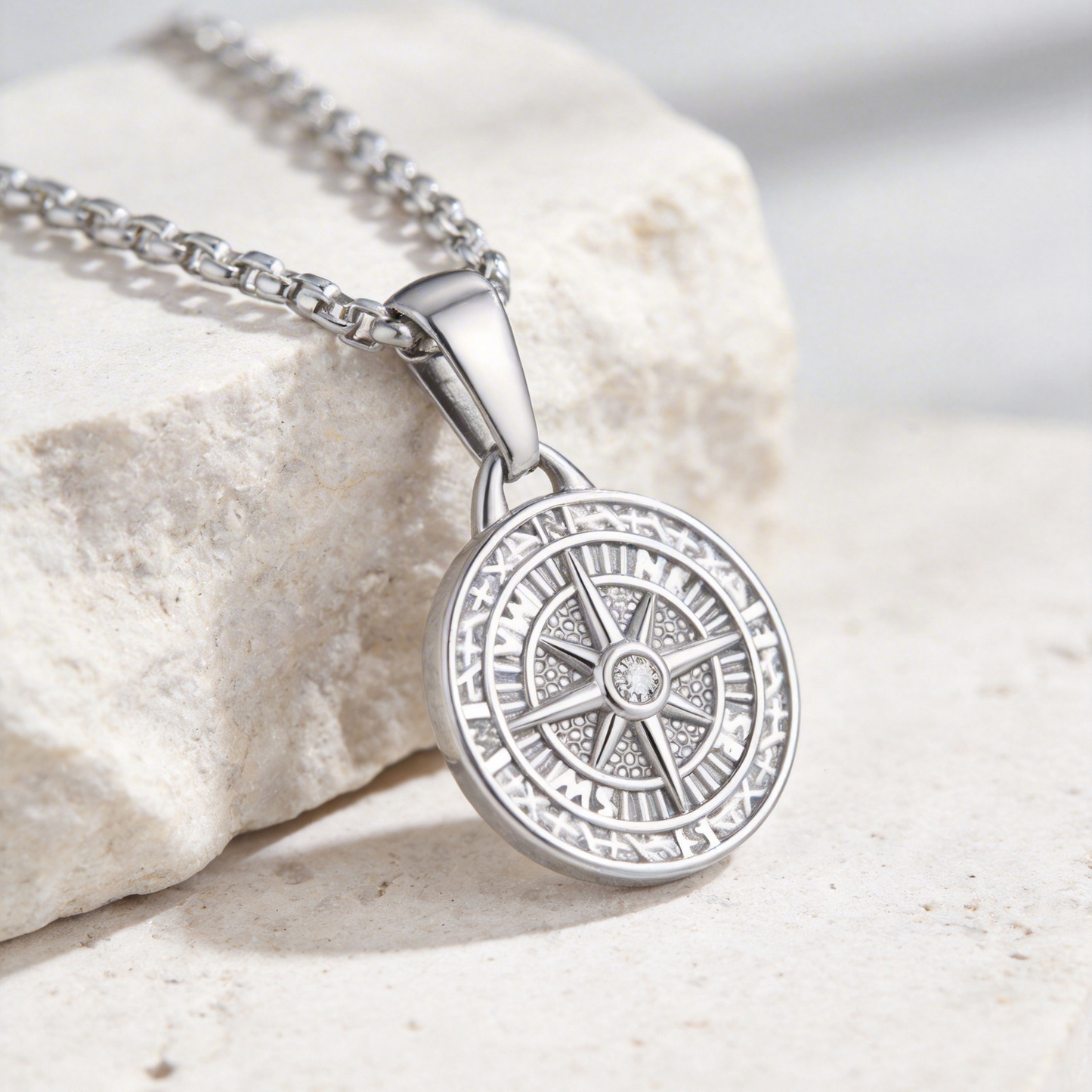 Kemstone Stainless Steel Octagram Star Pendant Necklace for Men Women Gold Silver PN-2336