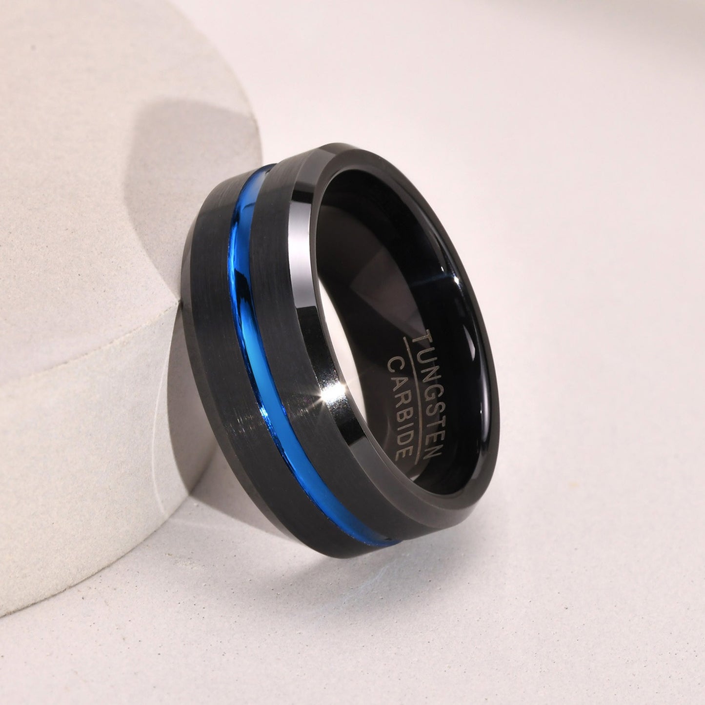 Kemstone 8mm Rugged Tungsten Steel Bottle Opener Ring - Durable Men's Fashion Accessory for Casual & Gifting TCR-039