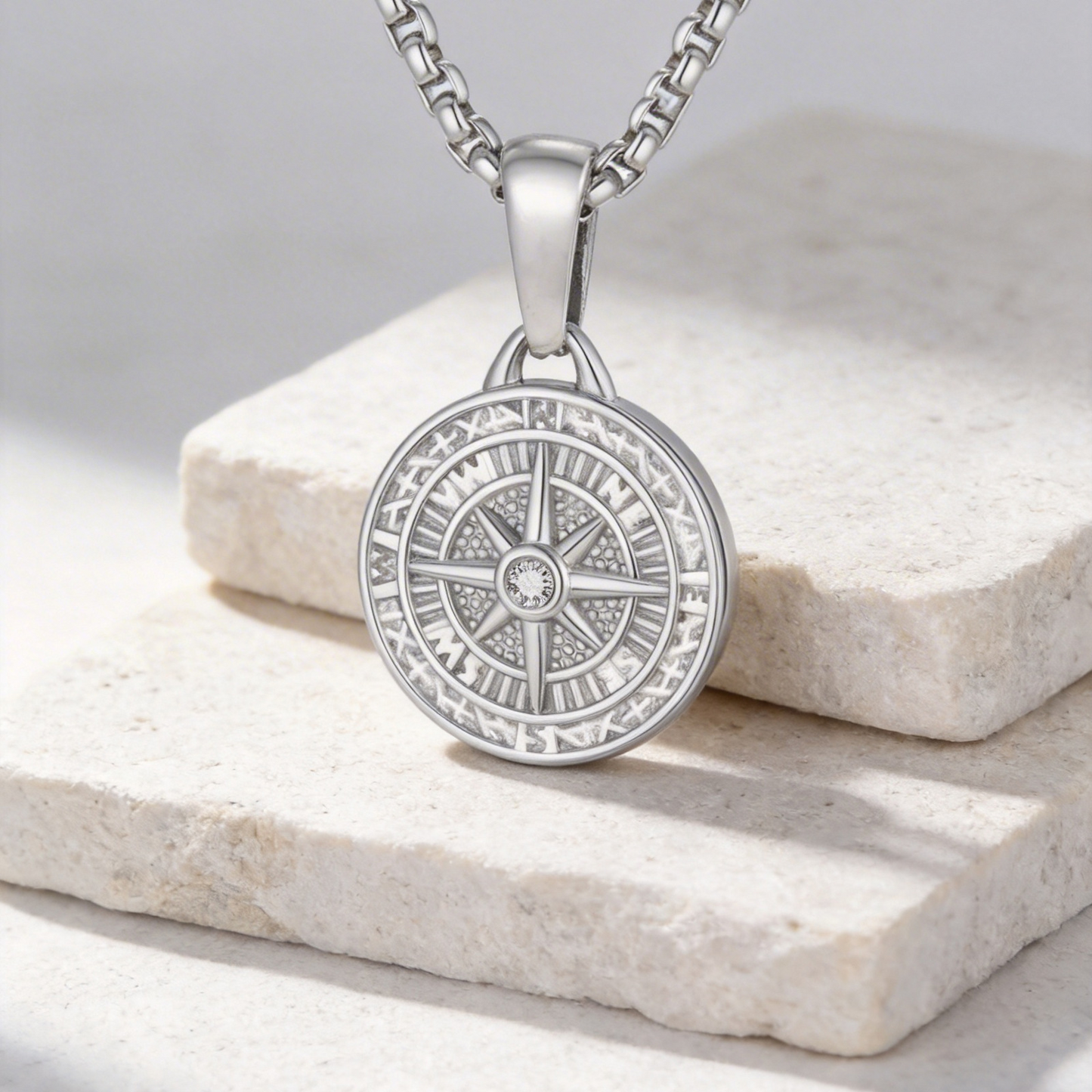 Kemstone Stainless Steel Octagram Star Pendant Necklace for Men Women Gold Silver PN-2336