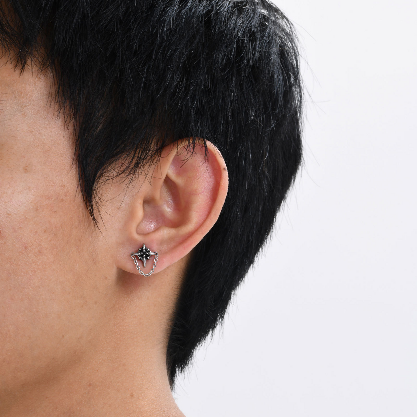 Kemstone Stainless Steel Gothic Stud Earring – Cross Cat Spider Symbol ES-512