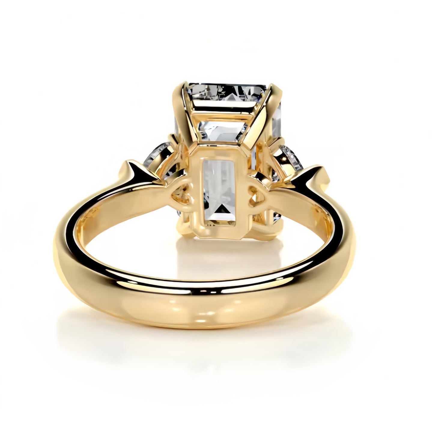 Three-Stone Moissanite Engagement Ring for Women | 2–5CT Heart, Oval, Princess, Emerald Cuts