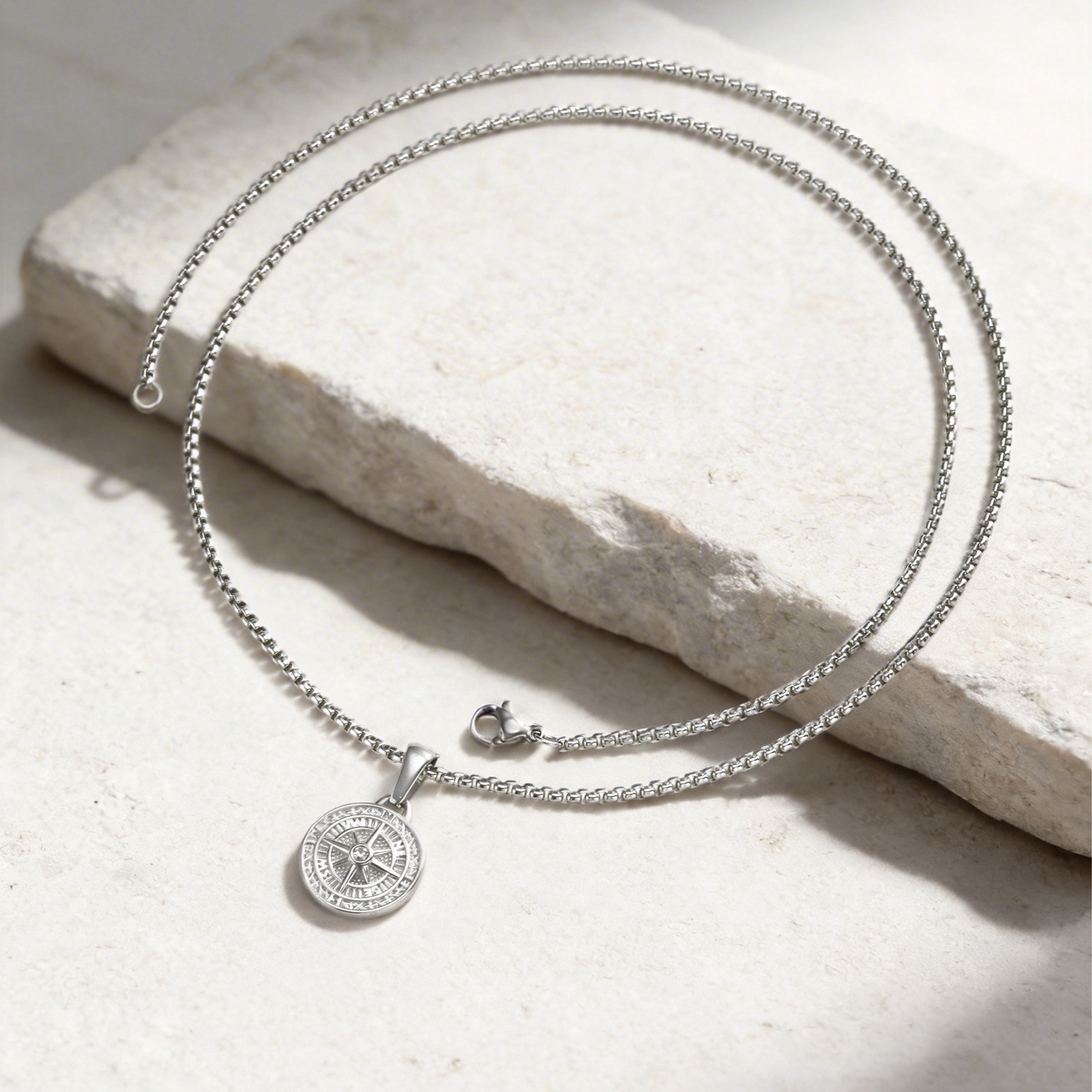 Kemstone Stainless Steel Octagram Star Pendant Necklace for Men Women Gold Silver PN-2336