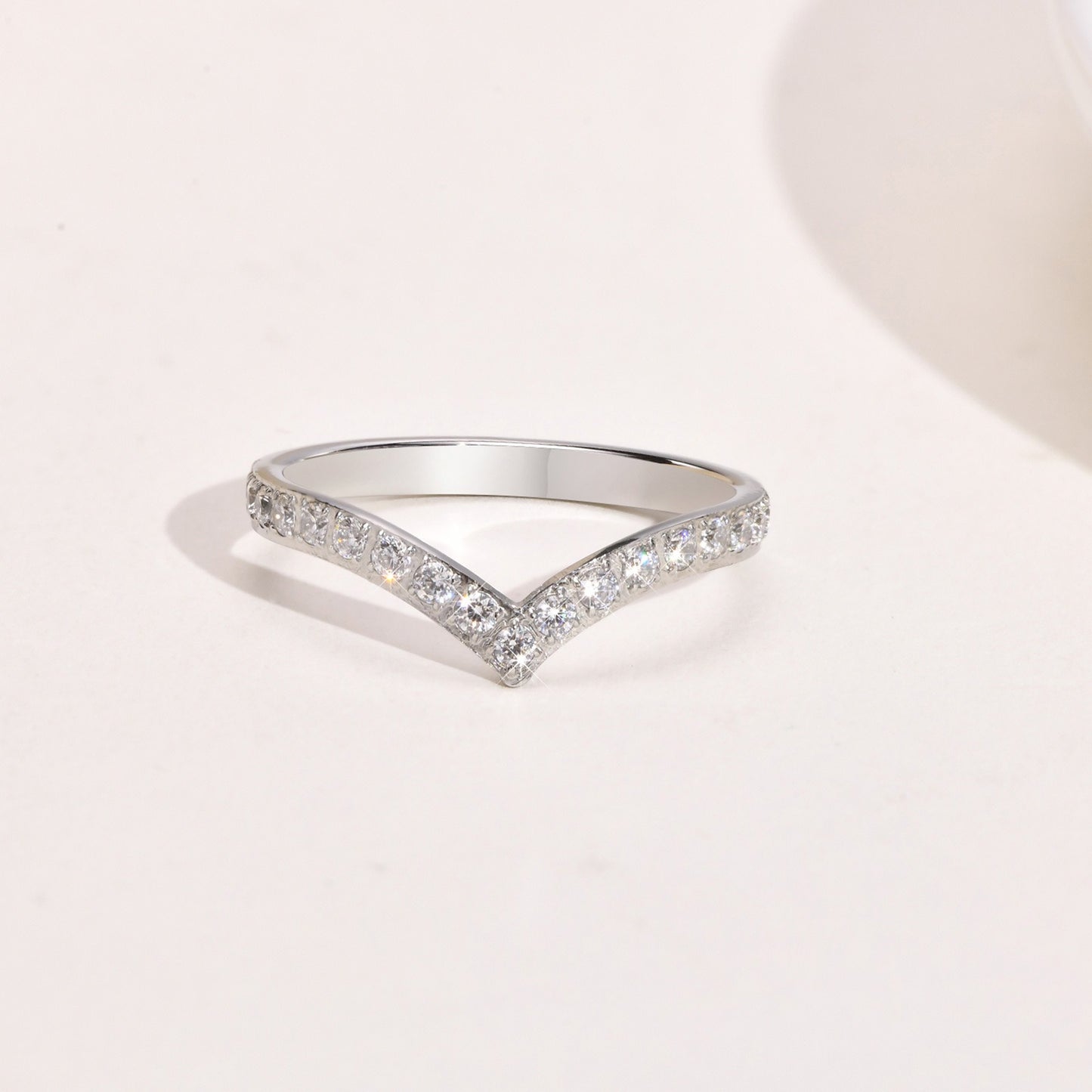 V-Edge Steel Ring – Gold-Plated Power Symbol with Zircon Grit R-665