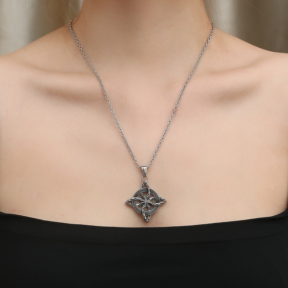 Kemstone Stainless Steel Celtic Knot Pendant Necklace for Men & Women K-PT508