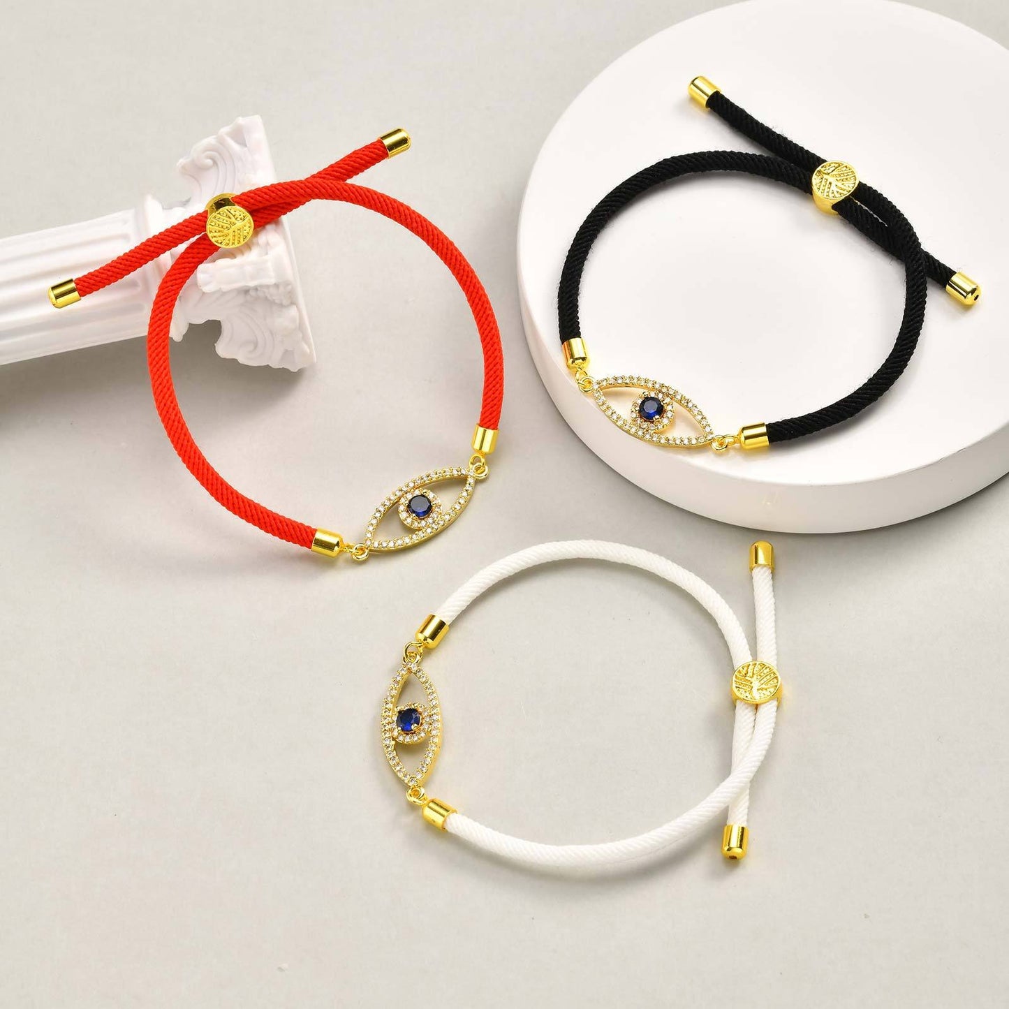 Kemstone Evil Eye Tree of Life Rope Bracelet for Men & Women PBR-288