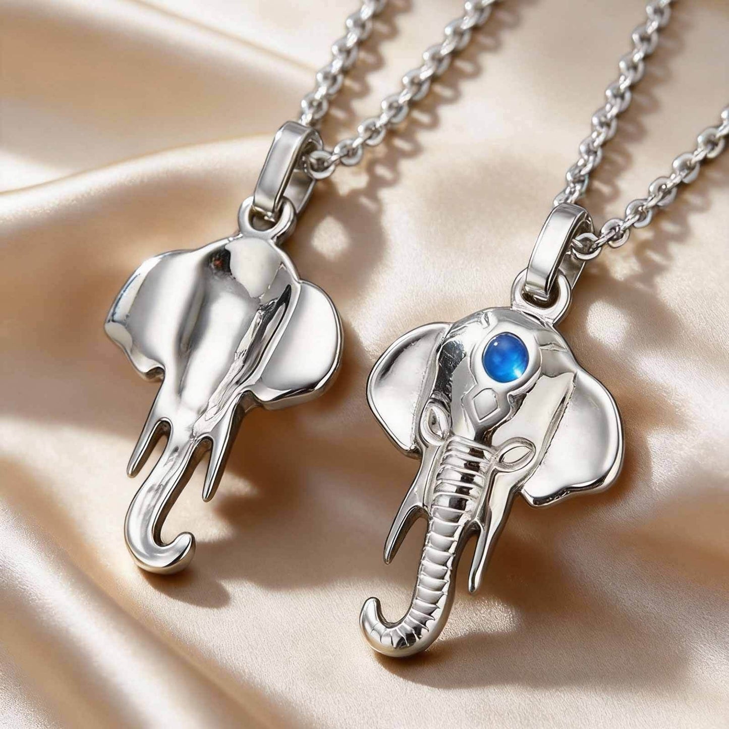 Kemstone Stainless Steel Elephant Pendant Necklace for Men & Women PN-2276