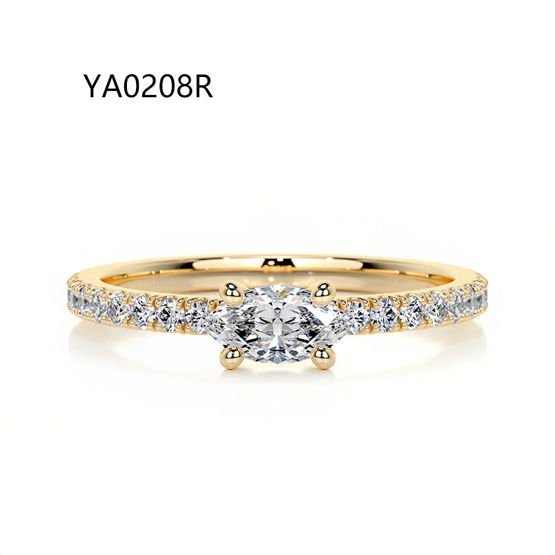 Kemstone S925 Gold Moissanite Eternity Band Rings – 9 Styles, D–E Color, VVS Clarity