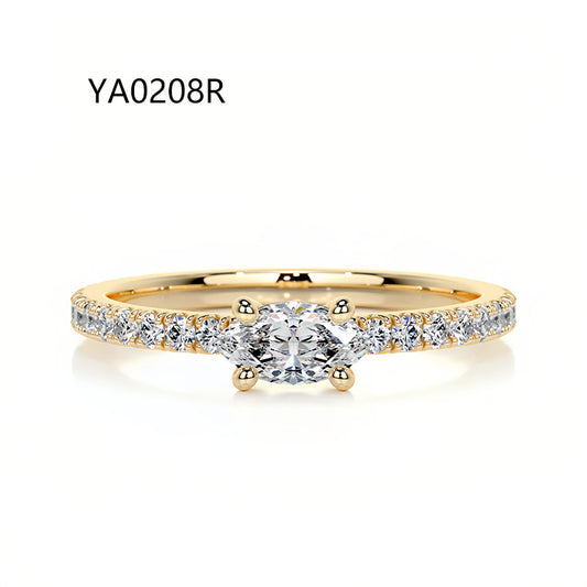 Kemstone S925 Gold Moissanite Eternity Band Rings – 9 Styles, D–E Color, VVS Clarity