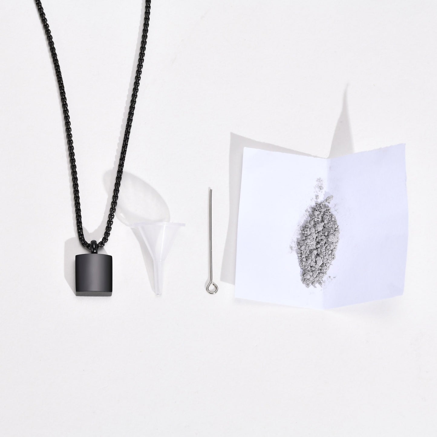 Kemstone Square Keepsake Pendant Necklace for Men Women Stainless Steel Minimalist Locket PN-1871
