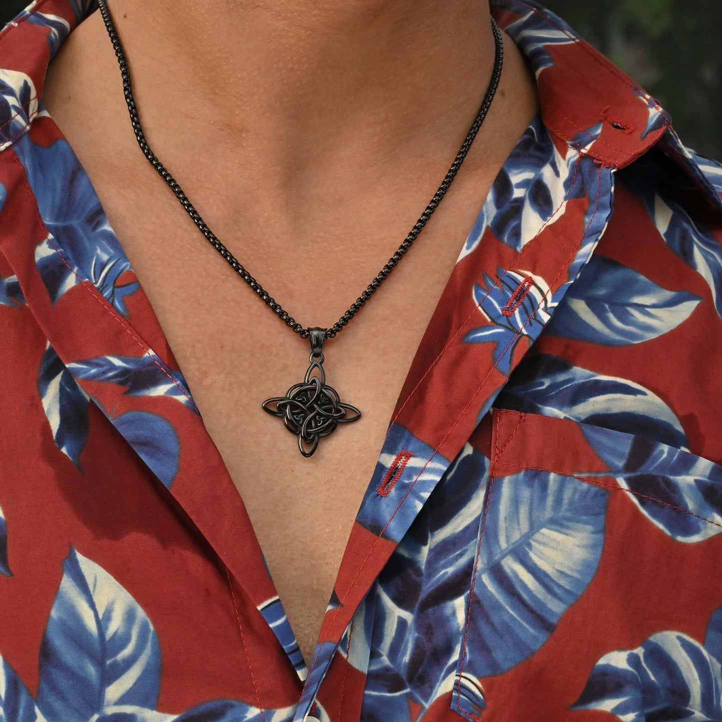 Men’s Celtic Knot Pendant Necklace – Stainless Steel Symbol of Power PN-1945