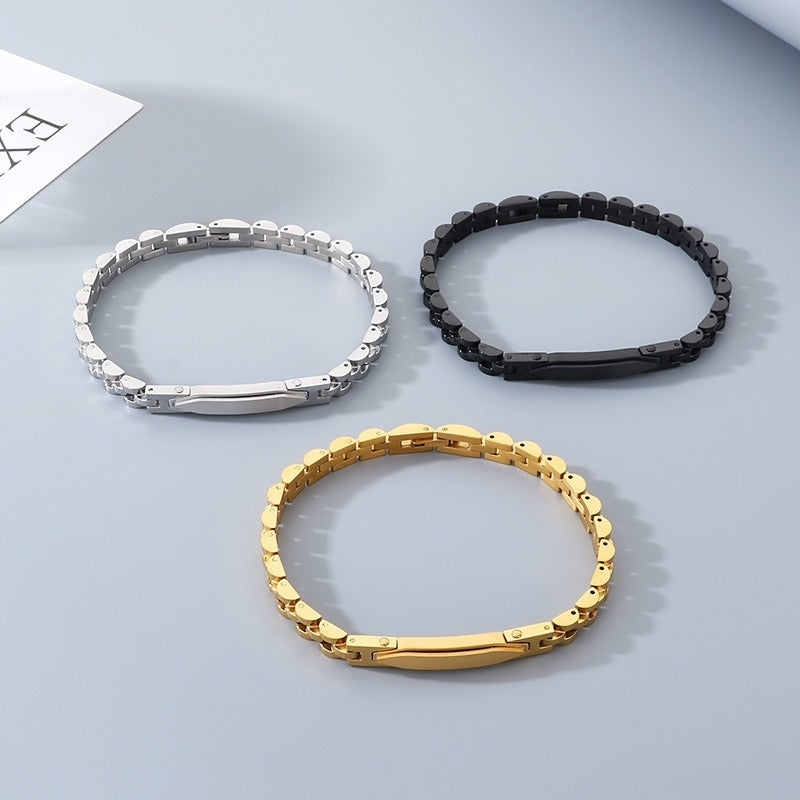 Kemstone Titanium Steel Watch Band Link Bracelet for Men & Women KB209008-KLHQ