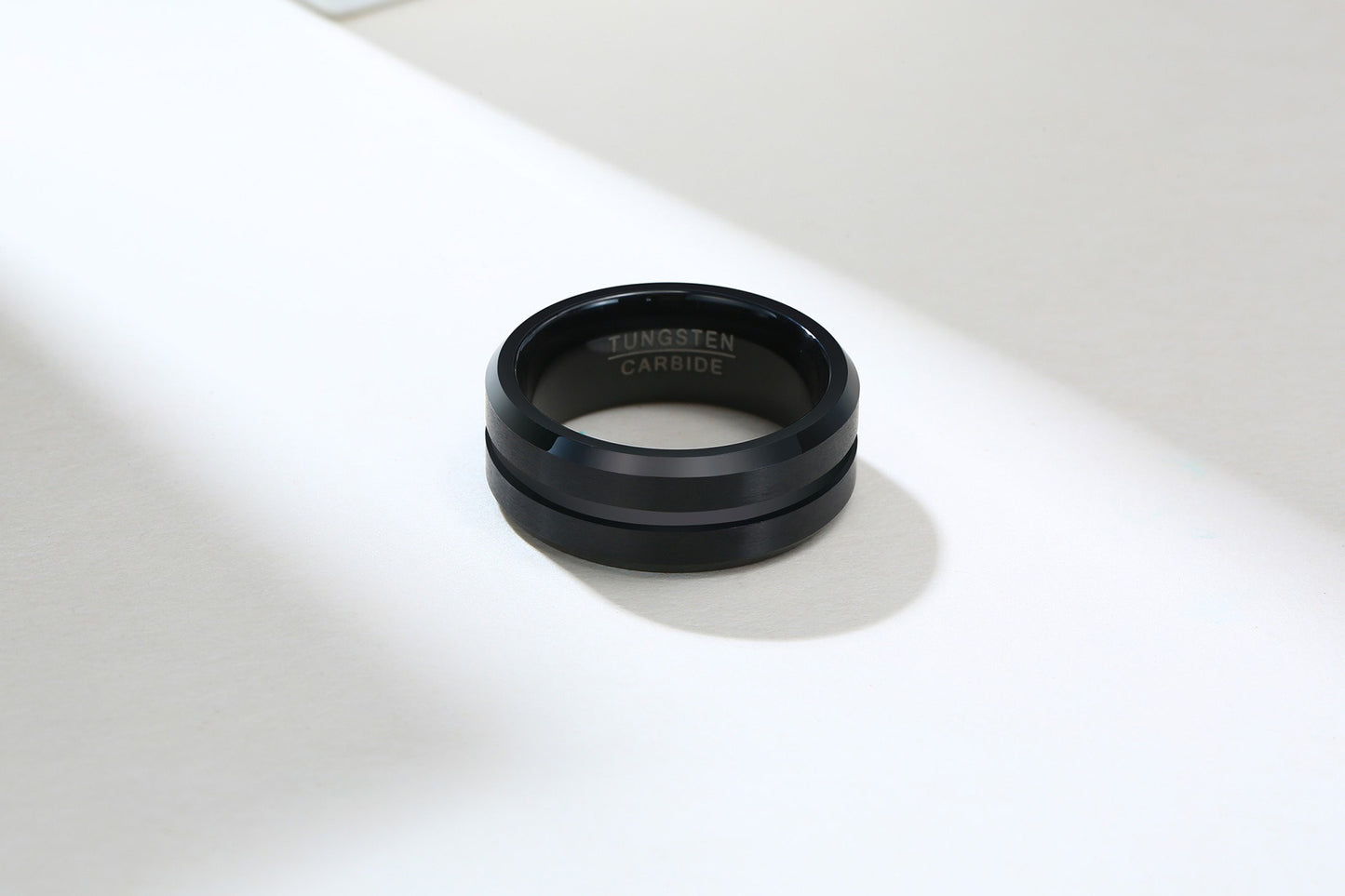 Kemstone 8mm Rugged Tungsten Steel Bottle Opener Ring - Durable Men's Fashion Accessory for Casual & Gifting TCR-039