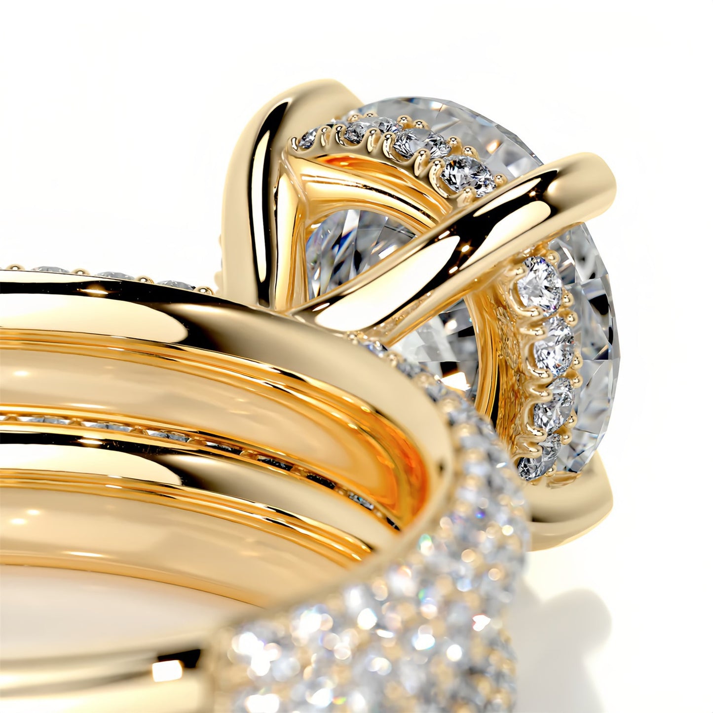 Kemstone Bridal Set – Luxury S925 Sterling Silver Moissanite Engagement Rings for Women | Gold Plated, Asscher, Marquise, Pear & Round Cuts