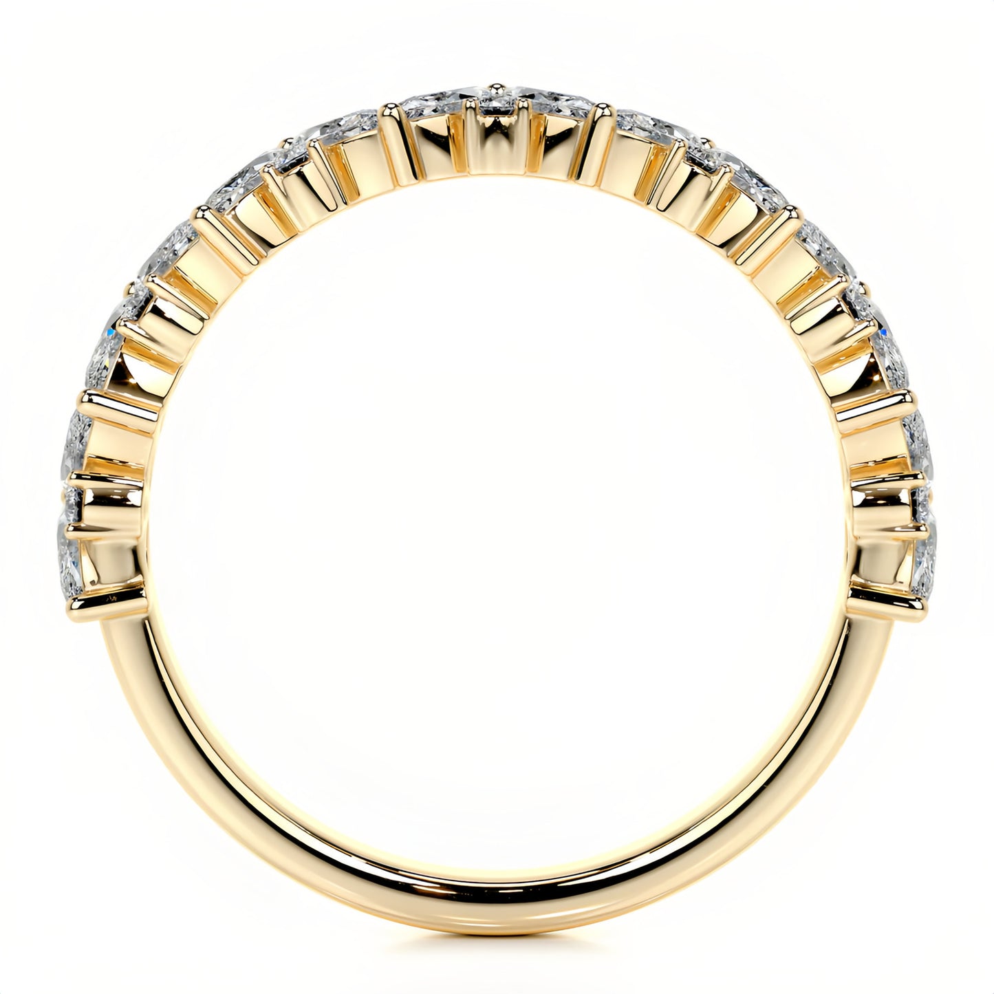 Kemstone S925 Gold Moissanite Eternity Band Rings – 9 Styles, D–E Color, VVS Clarity