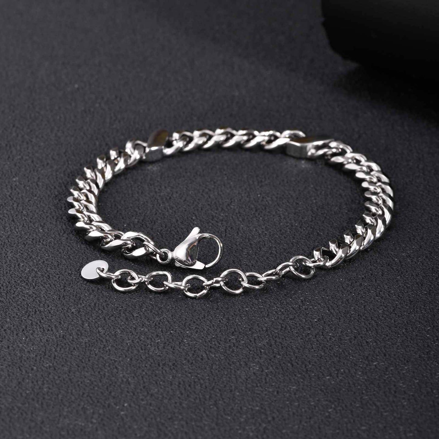 Kemstone Stainless Steel Curb Chain Bracelet for Men BR-2907