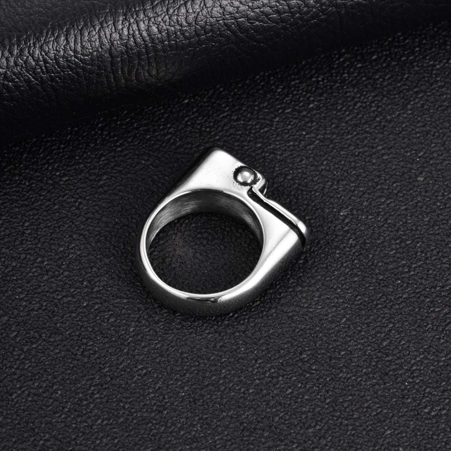 Kemston Stainless Steel Lighter Ring for Men Mechanical Street Punk Jewelry RC-1149