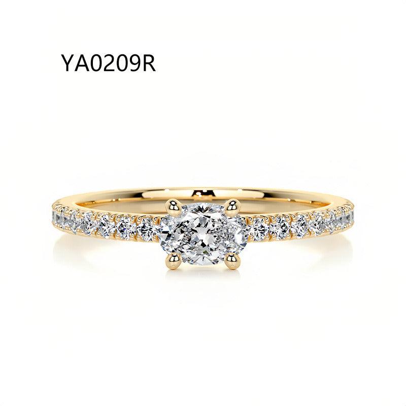 Kemstone S925 Gold Moissanite Eternity Band Rings – 9 Styles, D–E Color, VVS Clarity