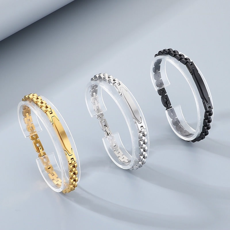 Kemstone Titanium Steel Watch Band Link Bracelet for Men & Women KB209008-KLHQ