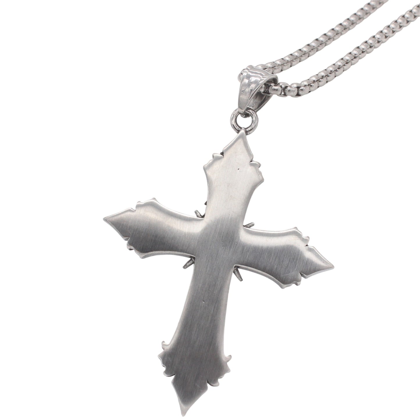 Kemstone Vintage Skull Cross Titanium Steel Pendant Necklace P1501