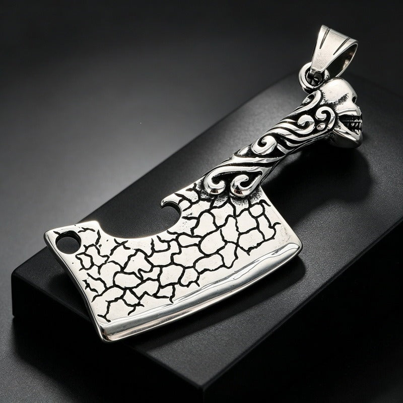 Kemston Stainless Steel Viking Axe Pendant Necklace for Men Gothic KP118608-LU