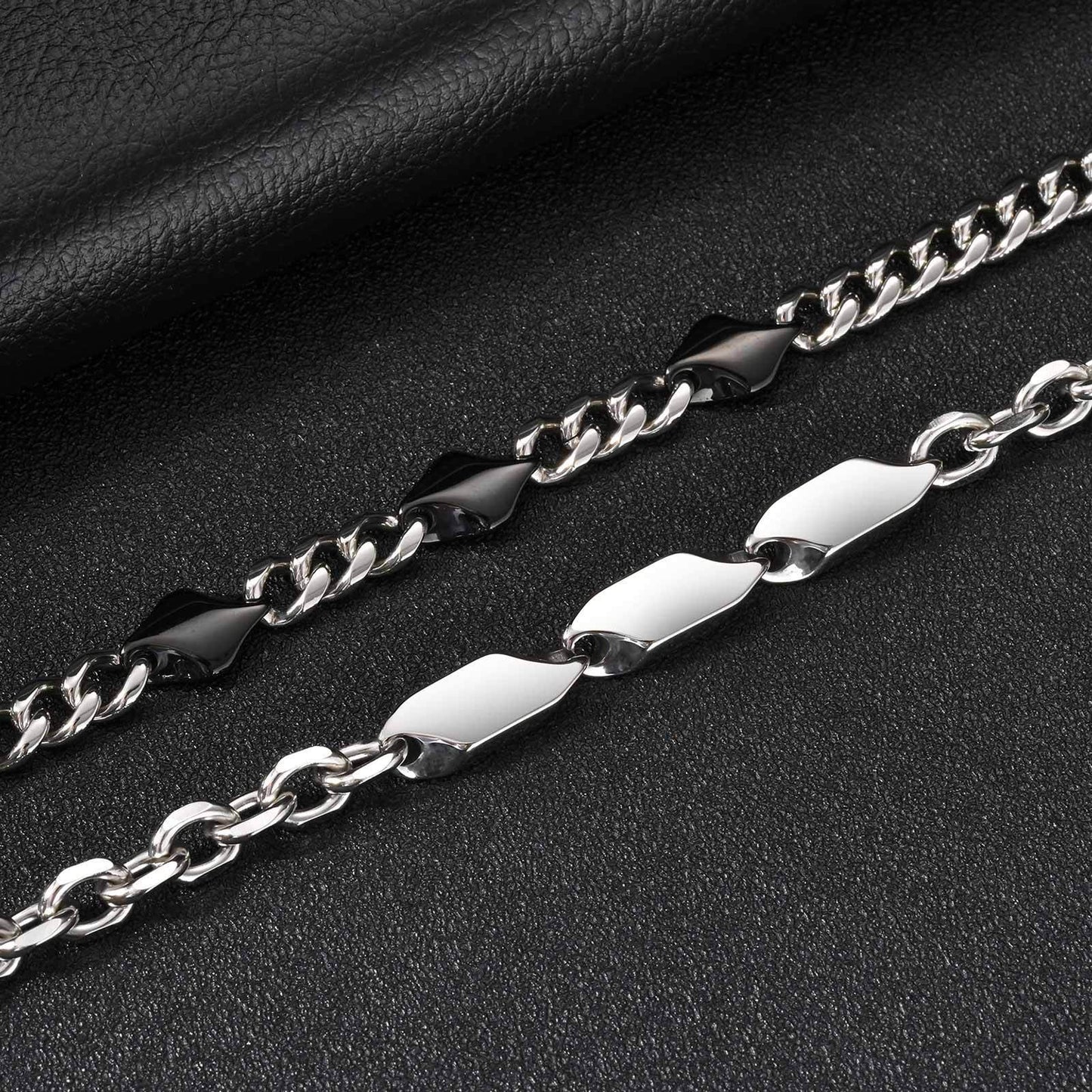 Kemstone Stainless Steel Twisted Link Bracelet for Men BR-2799