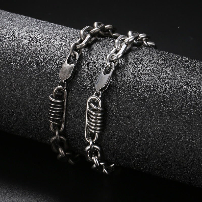 Kemstone Titanium Steel Chunky Chain Bracelet for Men Link Design KB147898-KLHQ
