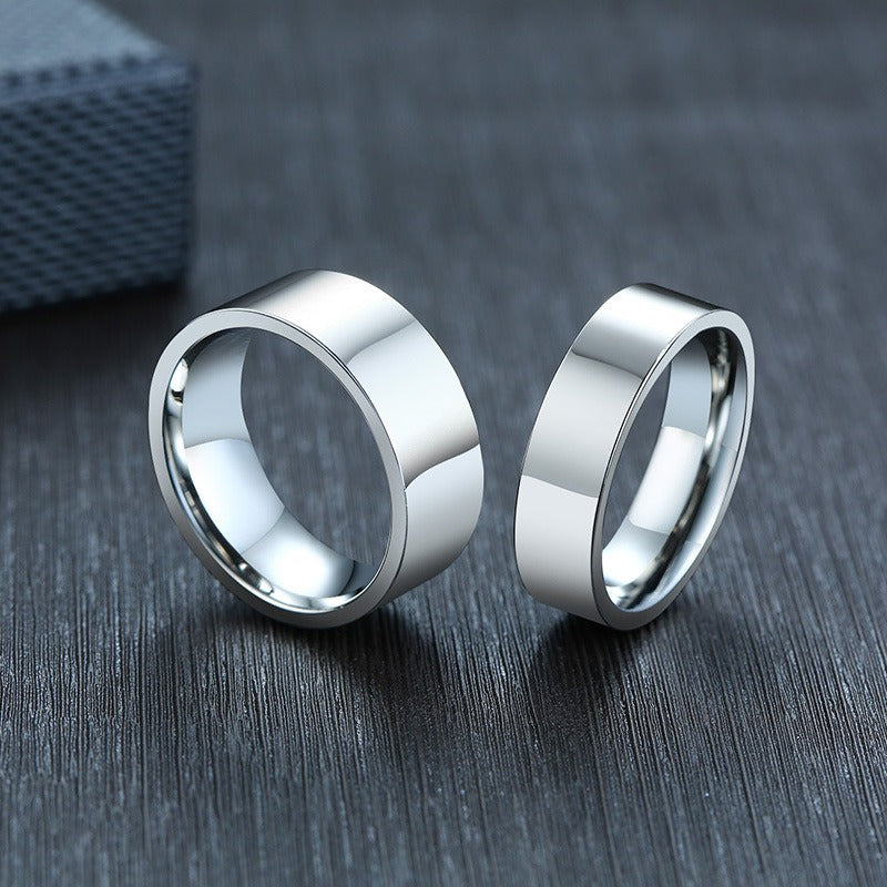 Anillo minimalista de acero y titanio Kemstone | Anillo articulado con acabado liso para hombre y mujer | Diseño apilable para uso diario R359