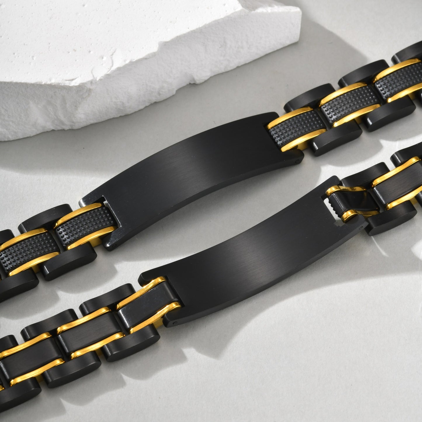 Kemstone Stainless Steel ID Plate Chain Bracelet for Men BR-1080