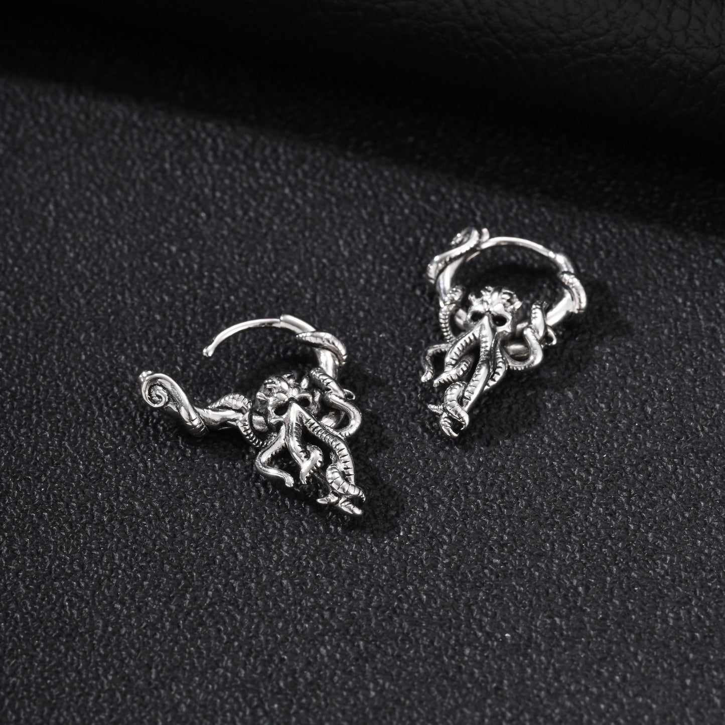 Kemston Stainless Steel Octopus Hoop Ear Cuff Earring for Men EH-891