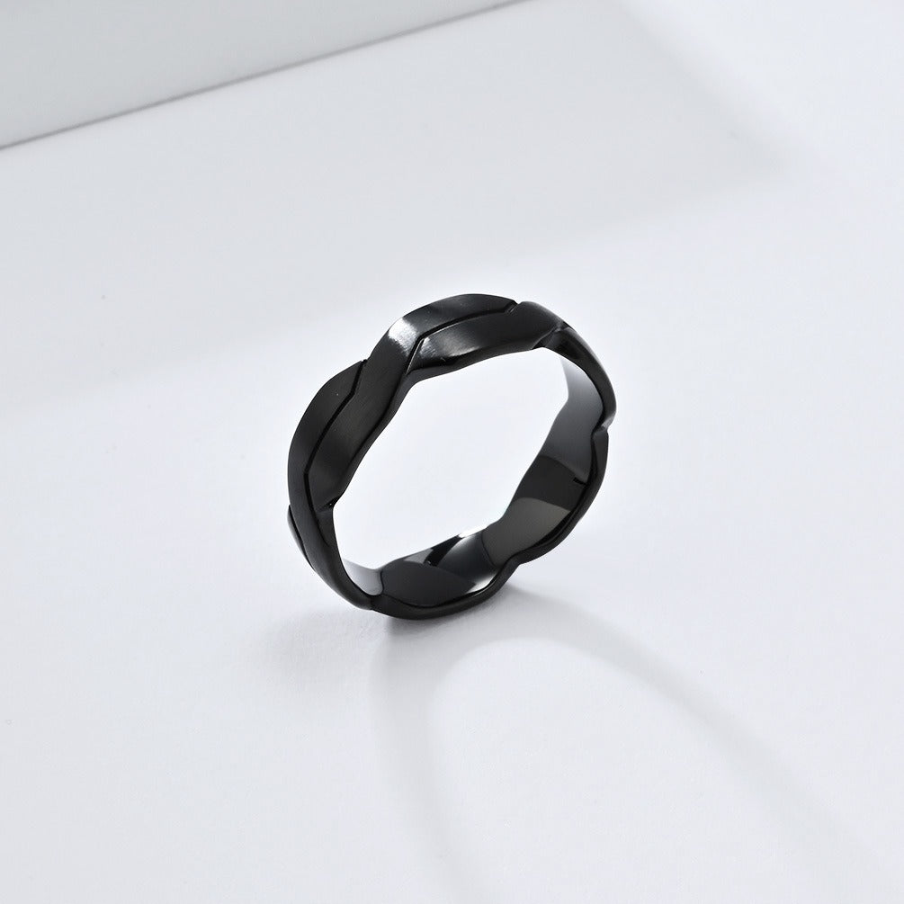 Kemstone Stainless Steel Braided Ring for Men & Women K-R929