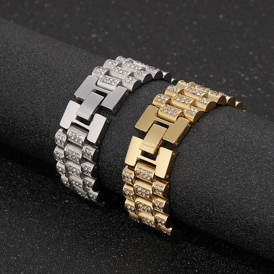 Kemstone Urban Edge Titanium Steel Tank Chain - Hip Hop Bold Statement Mens Jewelry KB144759