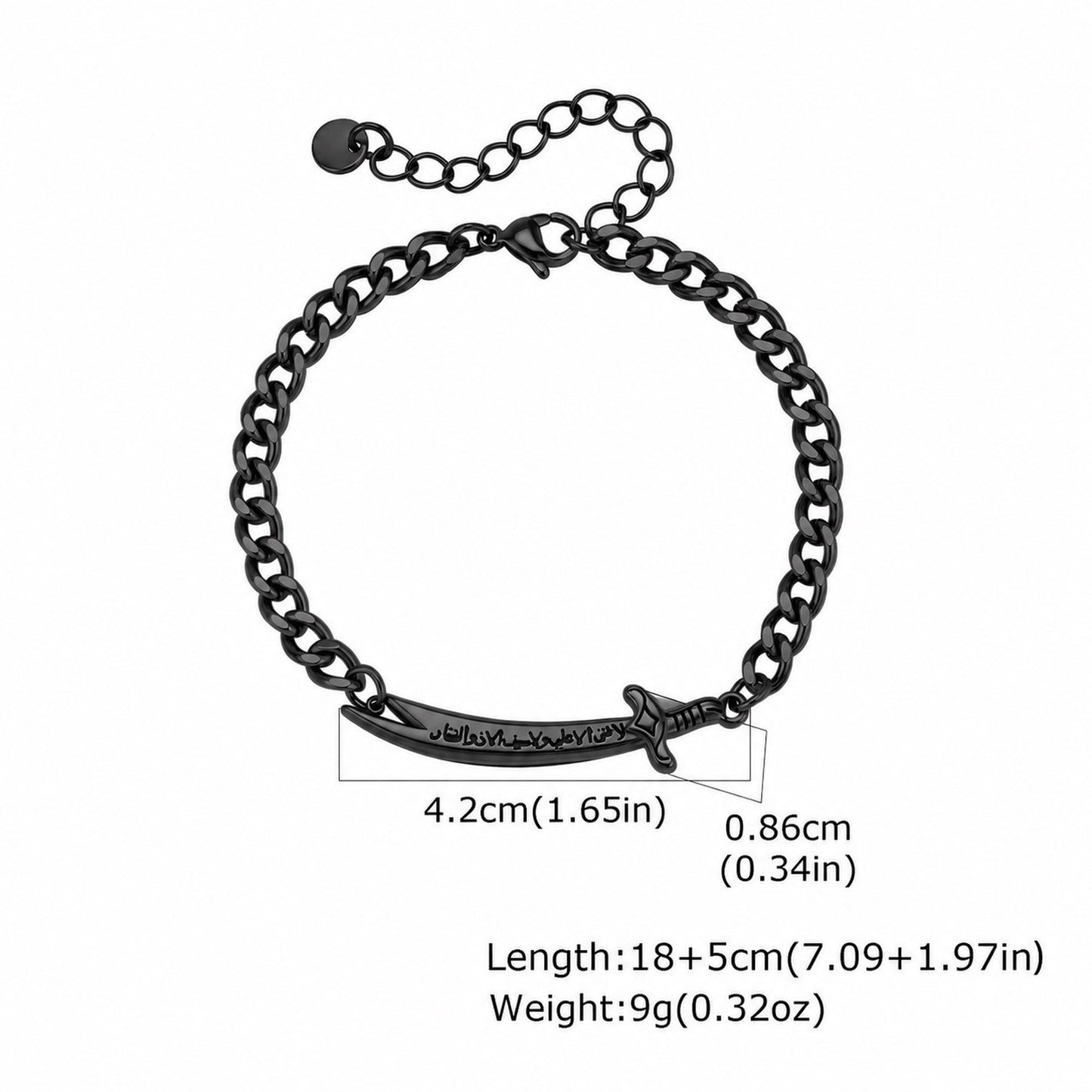 Kemstone Stainless Steel Blade Chain Bracelet for Men Cuban Link Gold Silver BR-2755