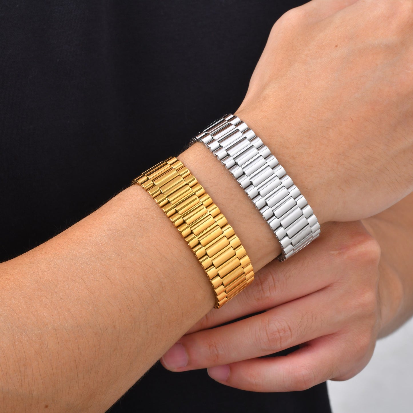 Kemstone Stainless Steel Bracelet for Men Watch Band Link Style BR-1053