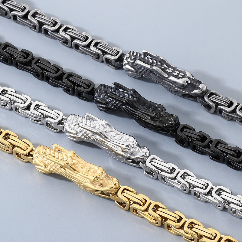 Kemstone Dragon Byzantine Bracelet for Men Titanium Steel KB213329-KFC
