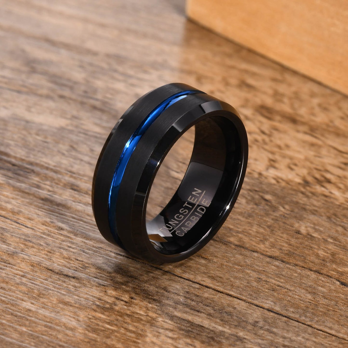 Kemstone 8mm Rugged Tungsten Steel Bottle Opener Ring - Durable Men's Fashion Accessory for Casual & Gifting TCR-039