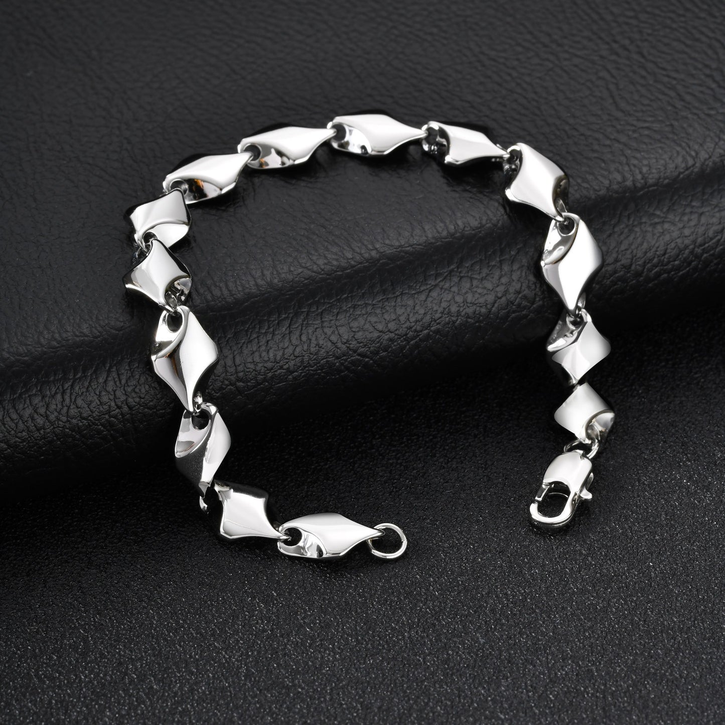 Kemstone Geometric Link Chain Bracelet Stainless Steel Street Style for Men BR-2797