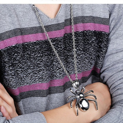 Kemstone Titanium Steel Spider Necklace for Men KP42080-BD