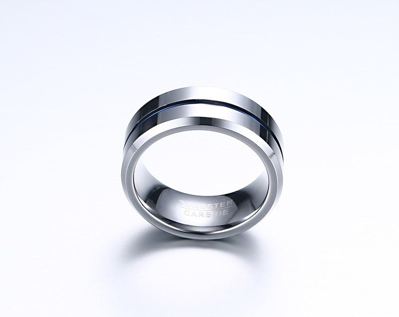 Kemstone 8mm Rugged Tungsten Steel Bottle Opener Ring - Durable Men's Fashion Accessory for Casual & Gifting TCR-039