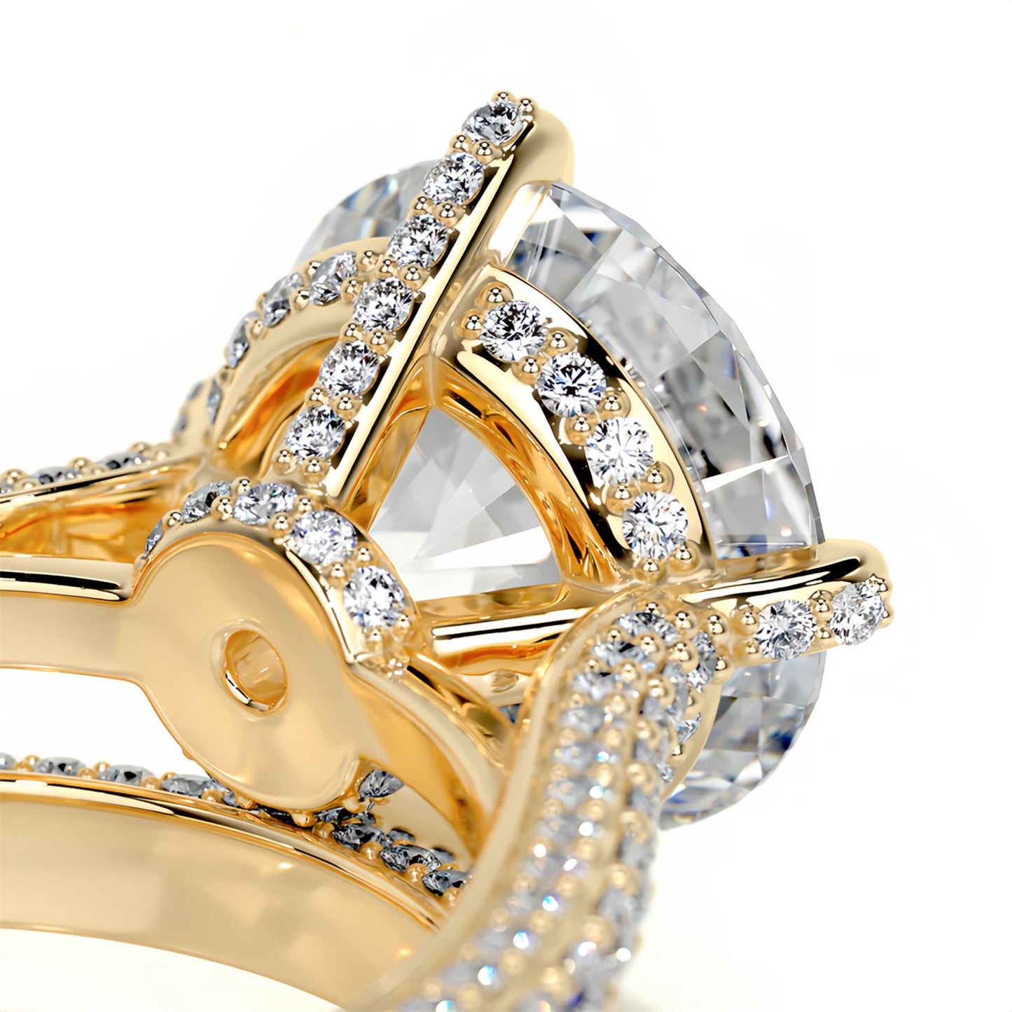 Kemstone Bridal Set – Luxury S925 Sterling Silver Moissanite Engagement Rings for Women | Gold Plated, Asscher, Marquise, Pear & Round Cuts