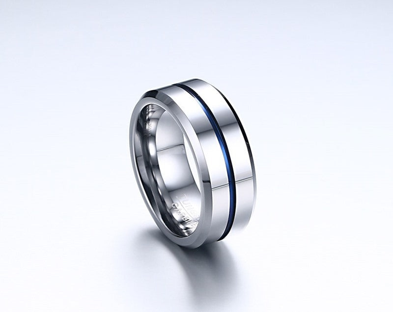 Kemstone 8mm Rugged Tungsten Steel Bottle Opener Ring - Durable Men's Fashion Accessory for Casual & Gifting TCR-039