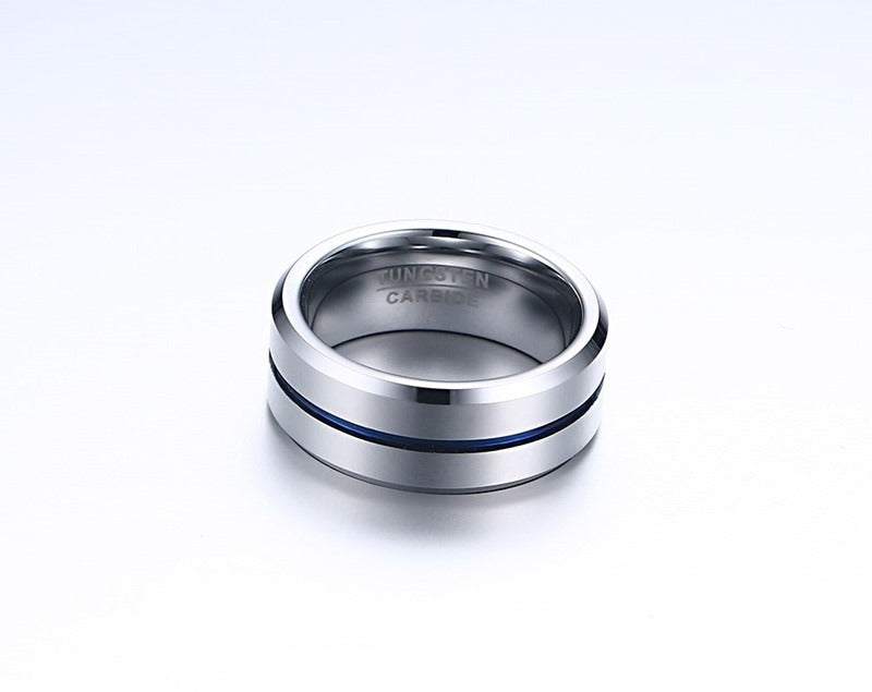 Kemstone 8mm Rugged Tungsten Steel Bottle Opener Ring - Durable Men's Fashion Accessory for Casual & Gifting TCR-039