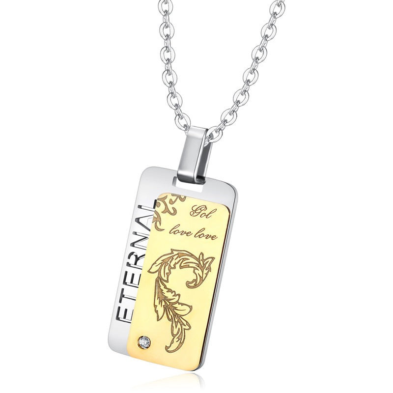 Kemstone Dragon Plate Necklace for Men & Women Stainless Steel TN0292