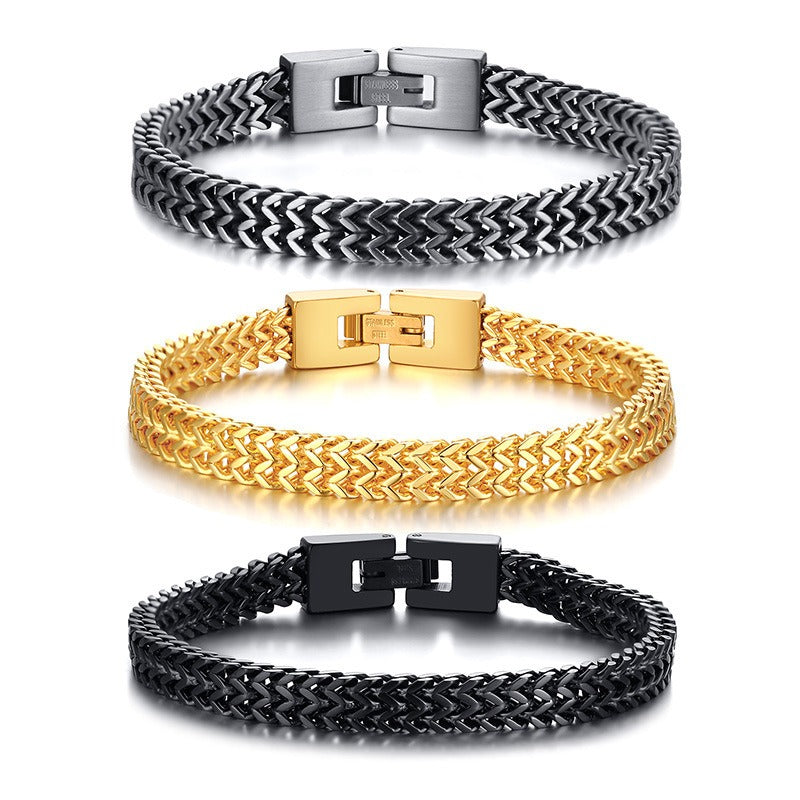 Kemstone Stainless Steel Dragon Bone Chain Bracelet - Hip Hop Design for Men, Unisex Urban Style, Everyday Durable Accessory BR-642